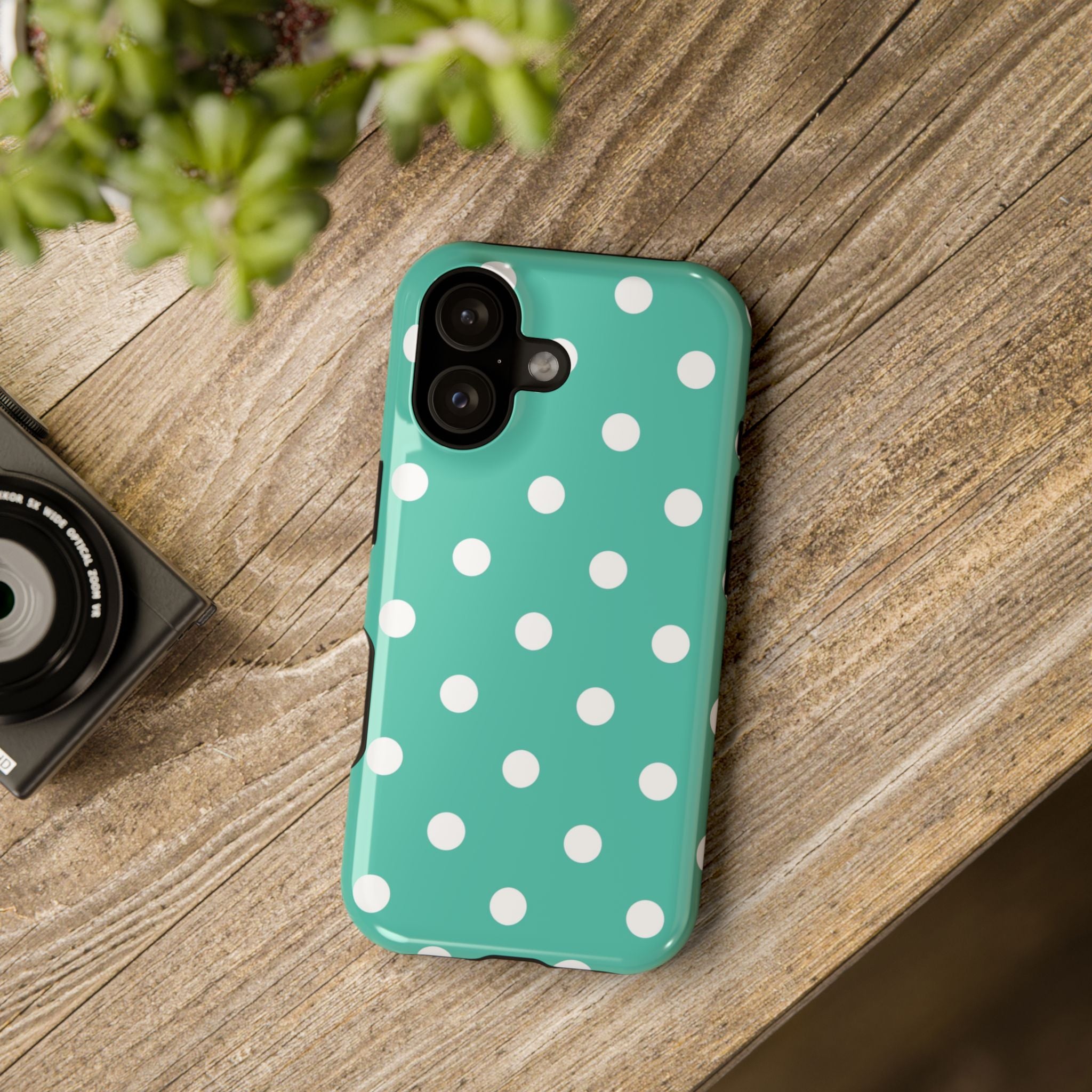 Polka Dot Impact-Resistant Phone Case