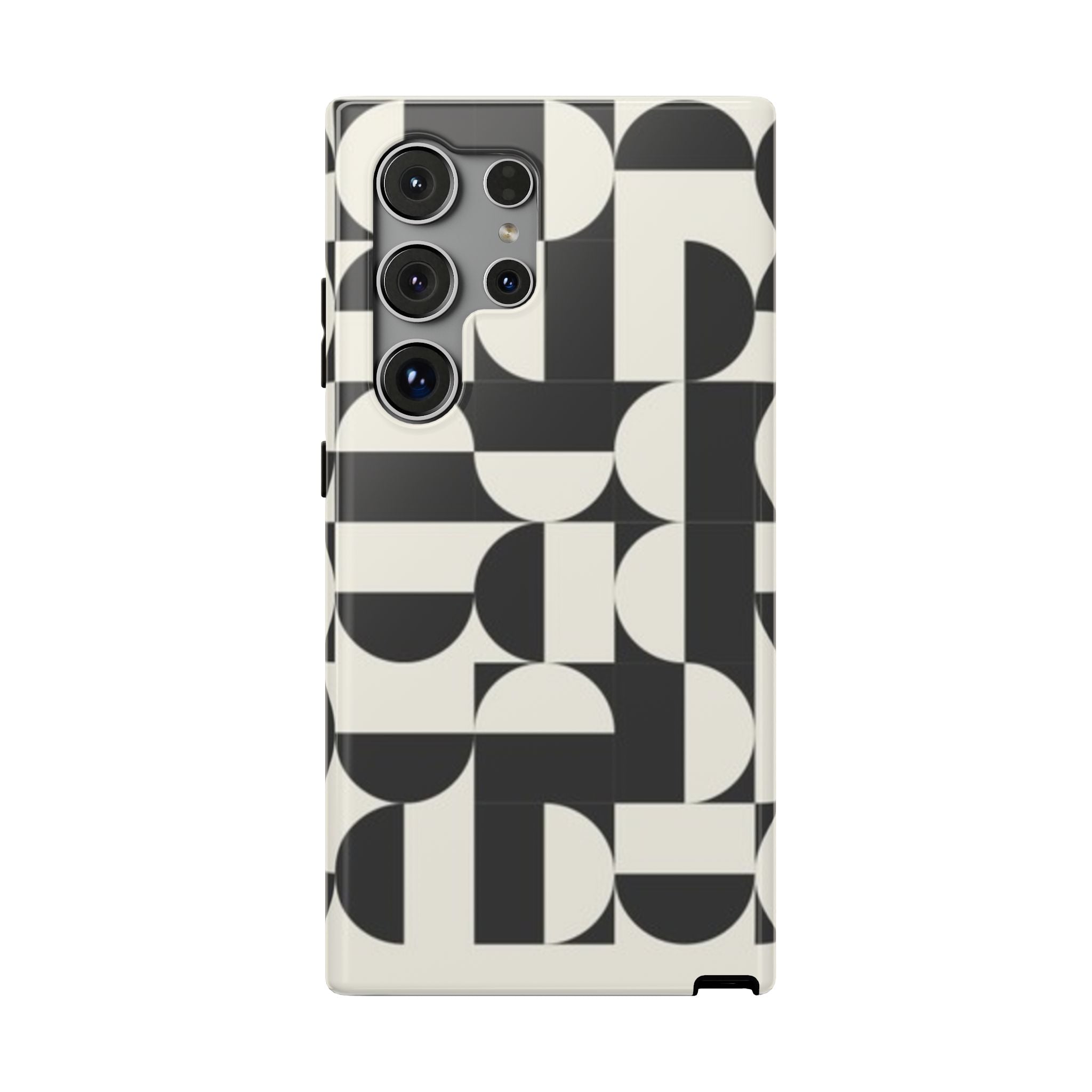 Black and White Design Impact-Resistant Case