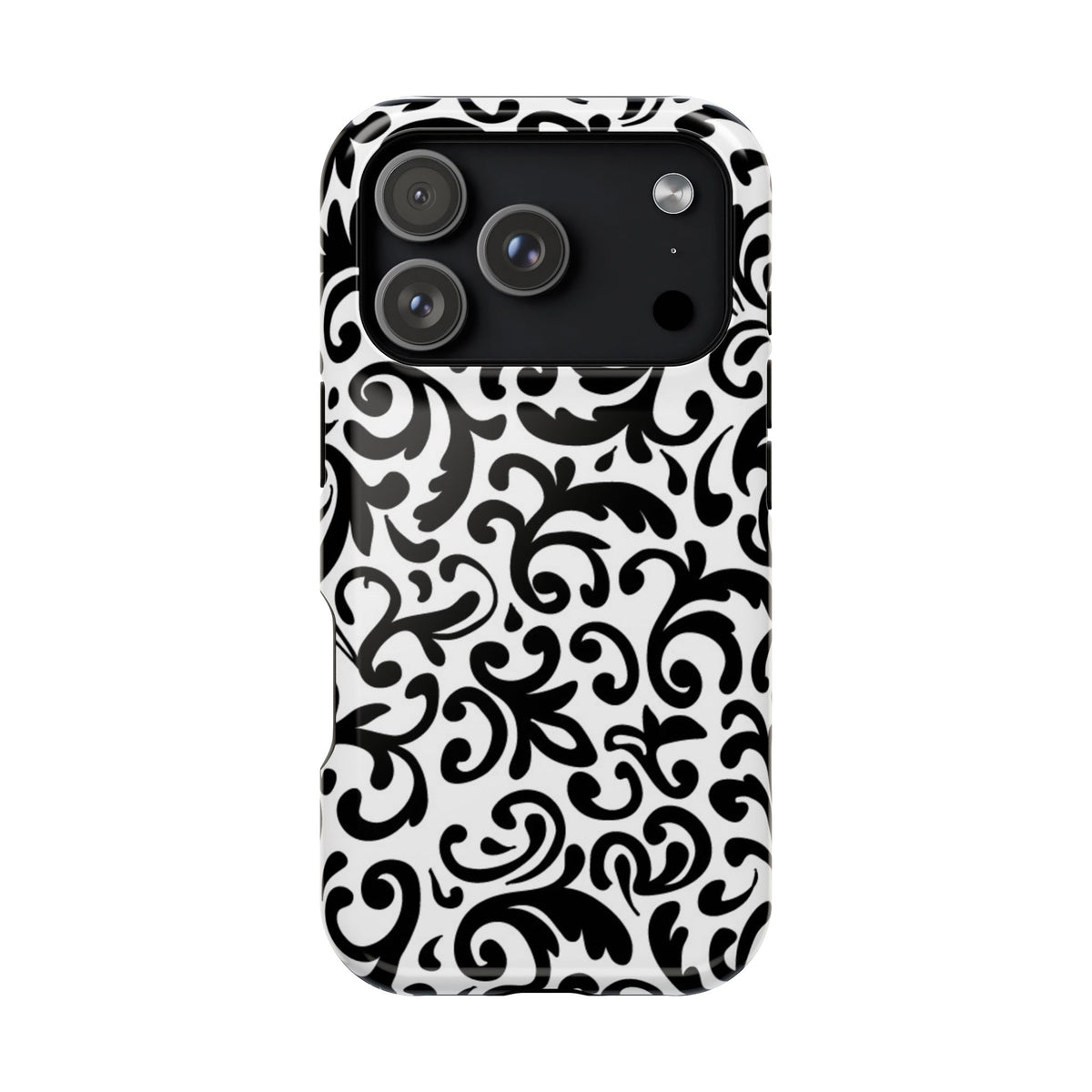 Floral Scroll Impact-Resistant Phone Case
