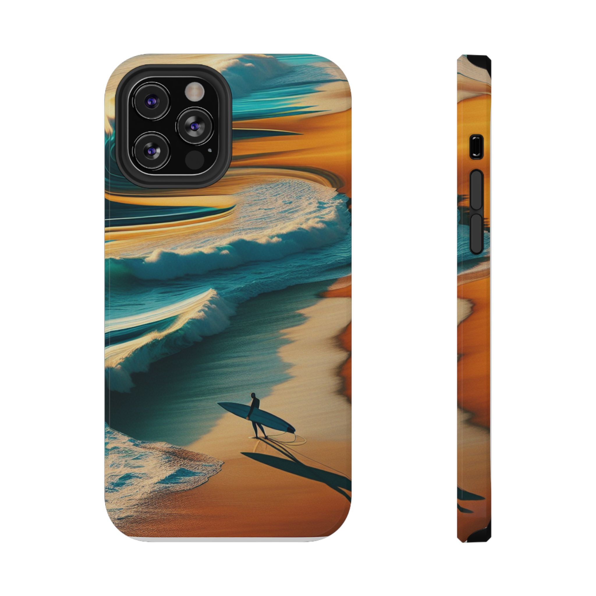 Impact Resistant Phone Case, Surf Wave Beach Lovers, Ocean Waves Design