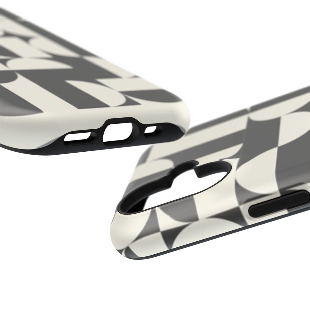 Black and White Design Impact-Resistant Case