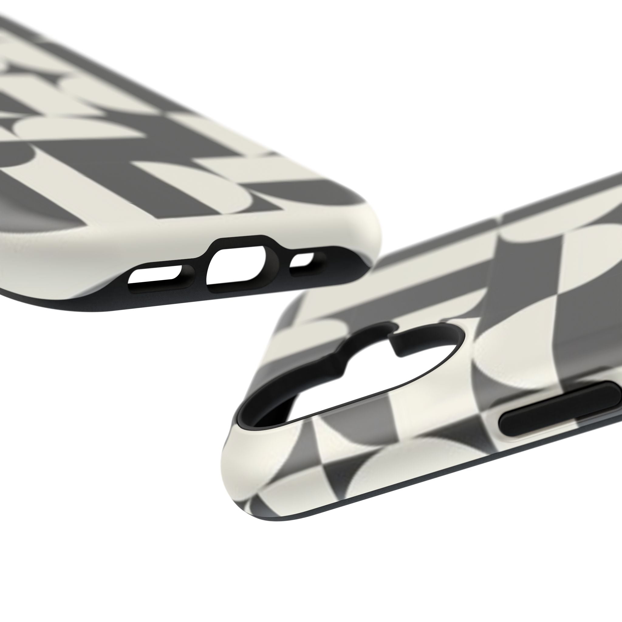 Black and White Design Impact-Resistant Case