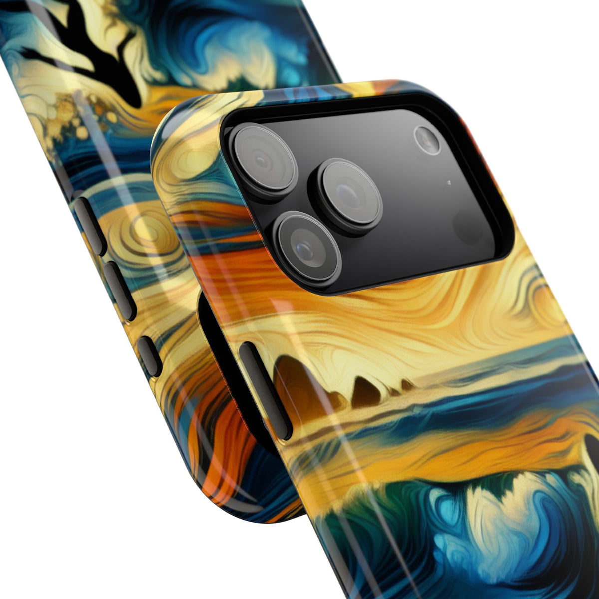 Impact Resistant Phone Case - Surfing Ocean Waves Design, Coastal Decor Gift