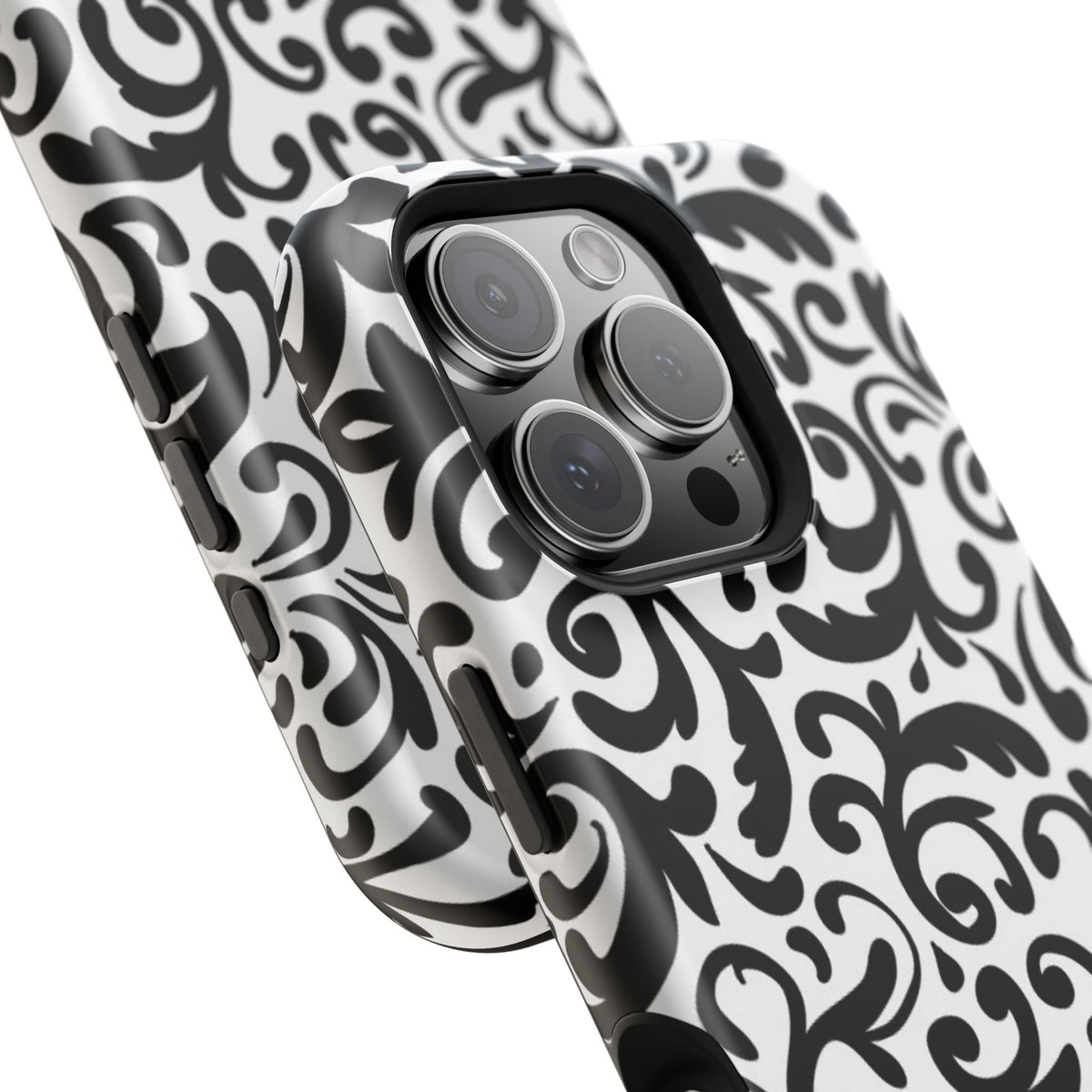Floral Scroll Impact-Resistant Phone Case