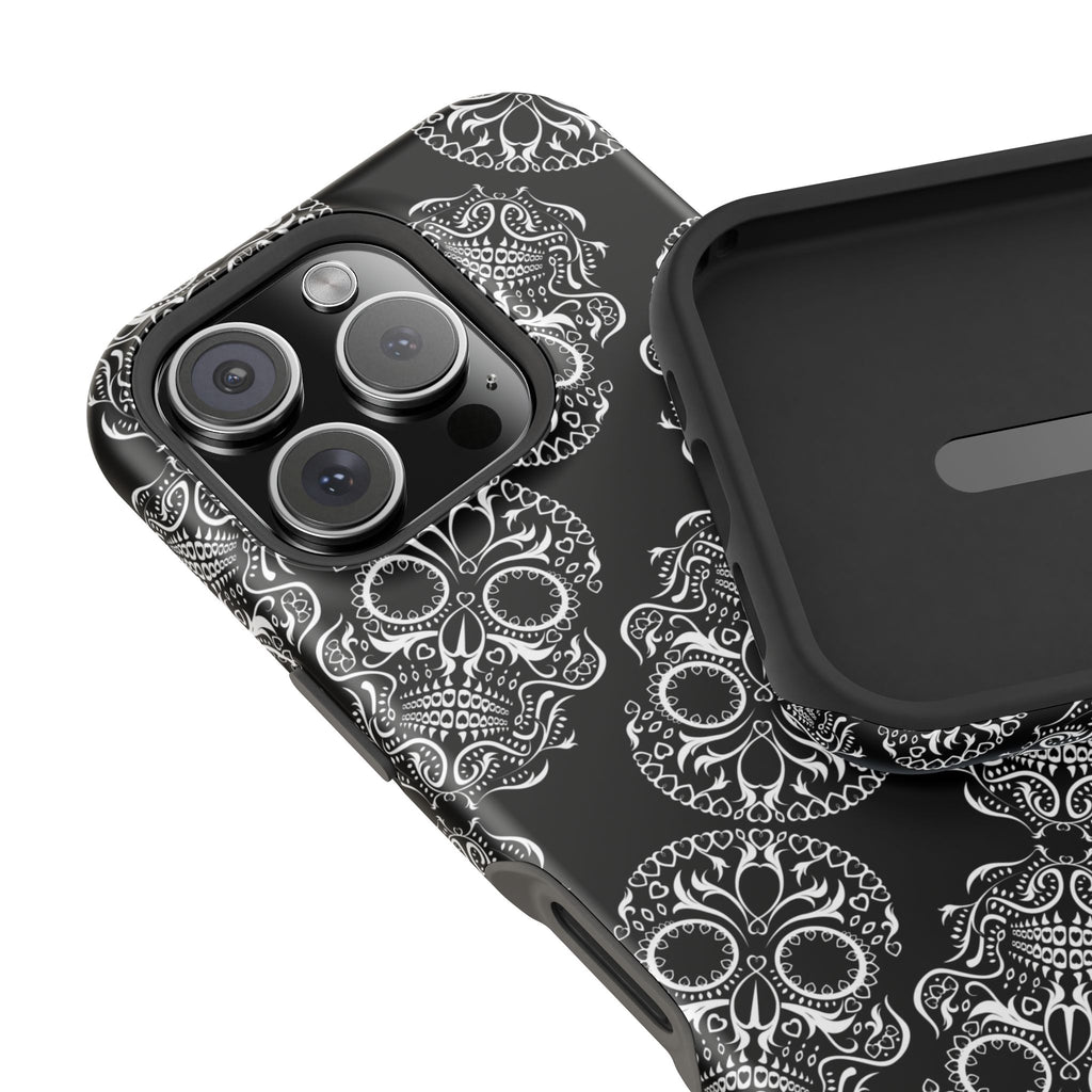 Skull Pattern Black & White Gothic Tough Cases for iPhone