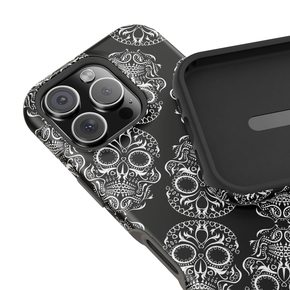 Skull Pattern Black & White Gothic Tough Cases for iPhone