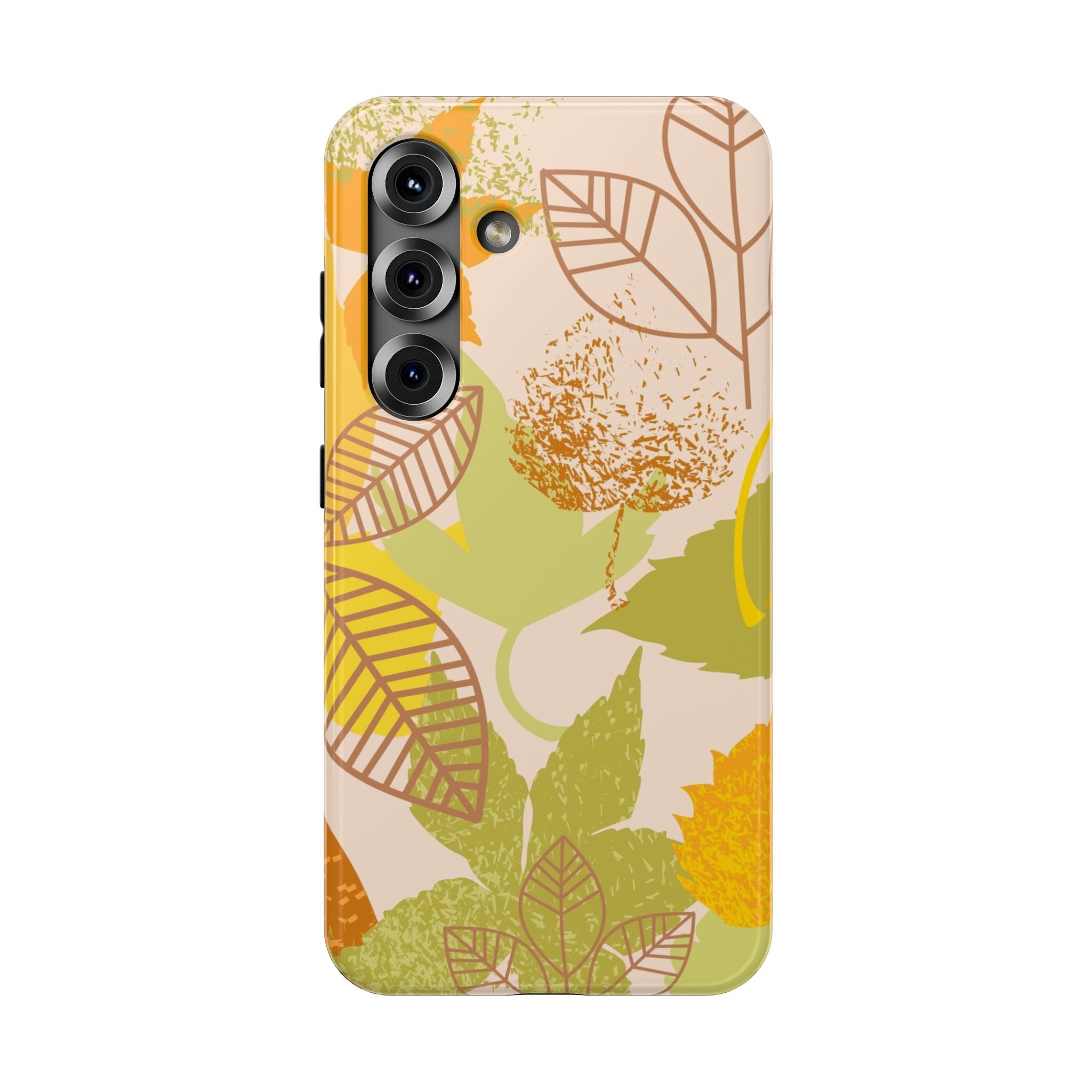 Chic Leaf Print Phone Case