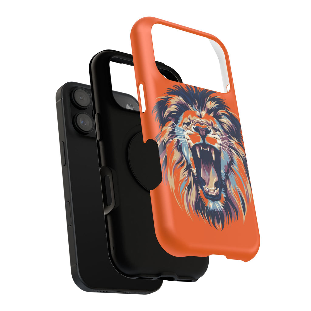 Roaring Lion Impact Phone Case — Shockproof Orange Protective Cover