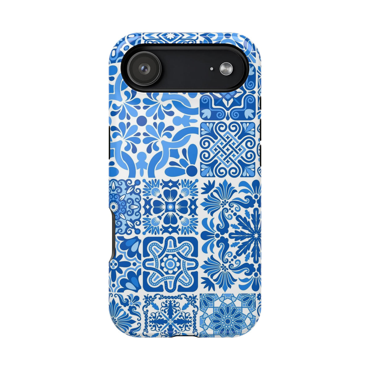 Blue Mediterranean Tile Impact-Resistant Phone Case