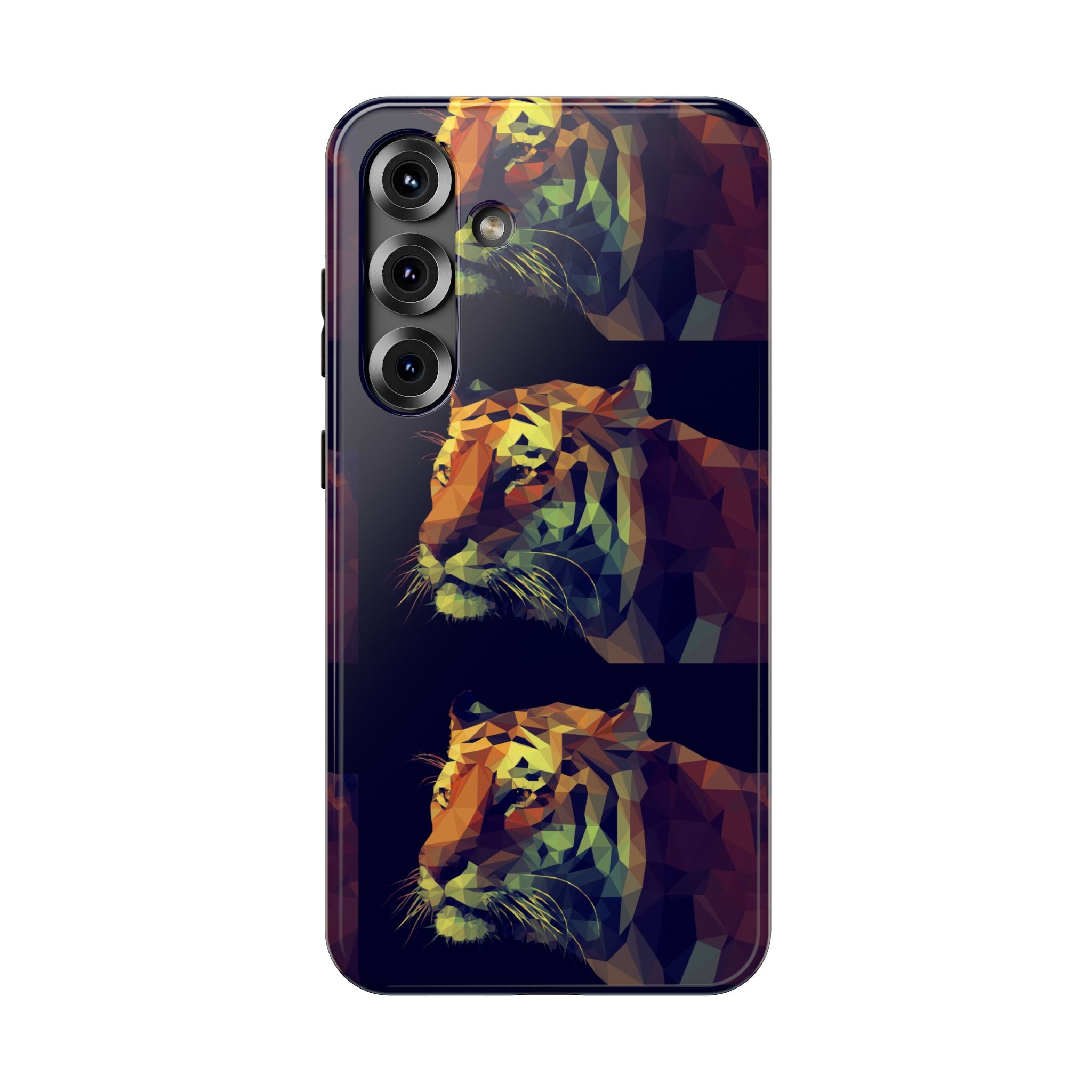 Colorful Tiger Phone Case, Impact-Resistant