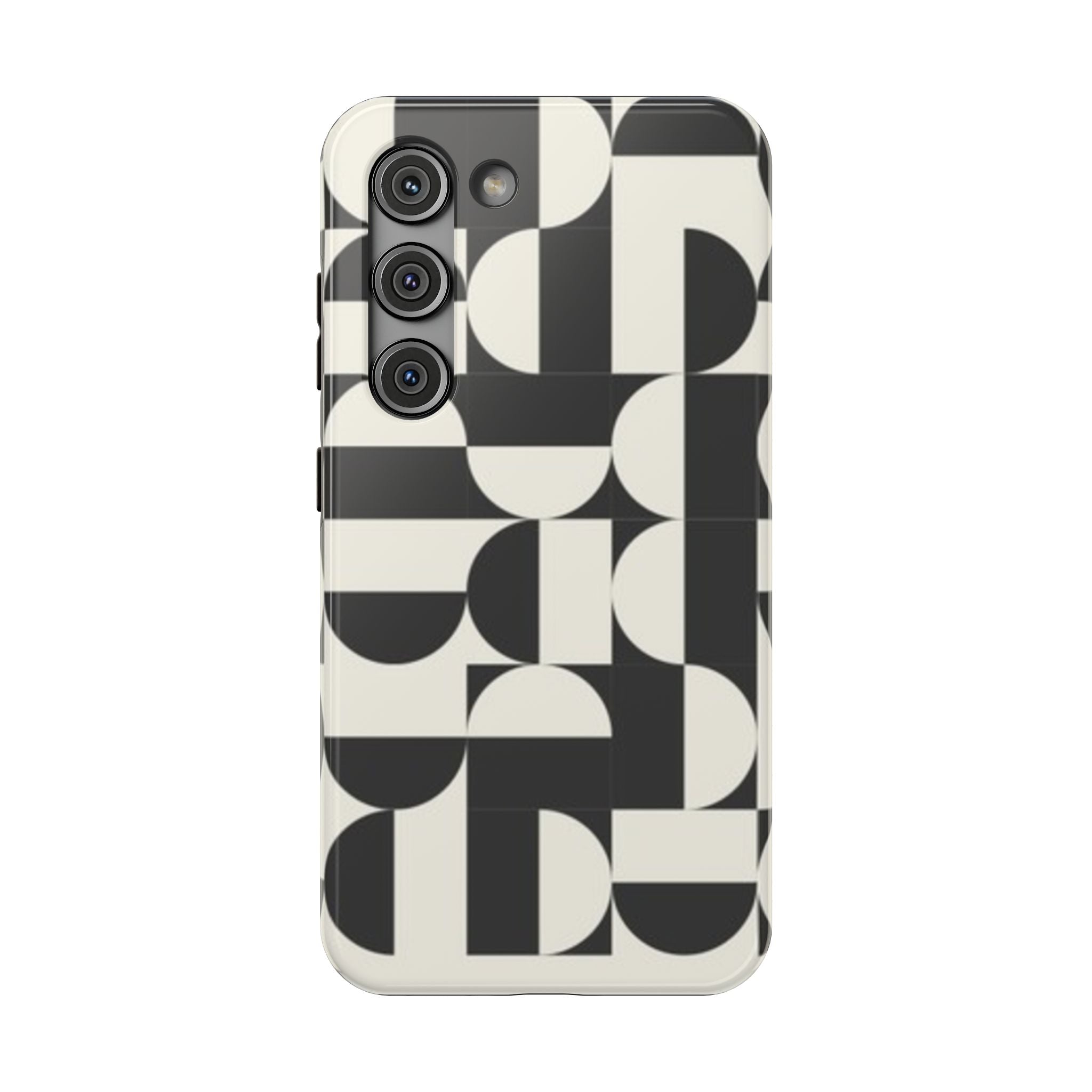 Black and White Design Impact-Resistant Case