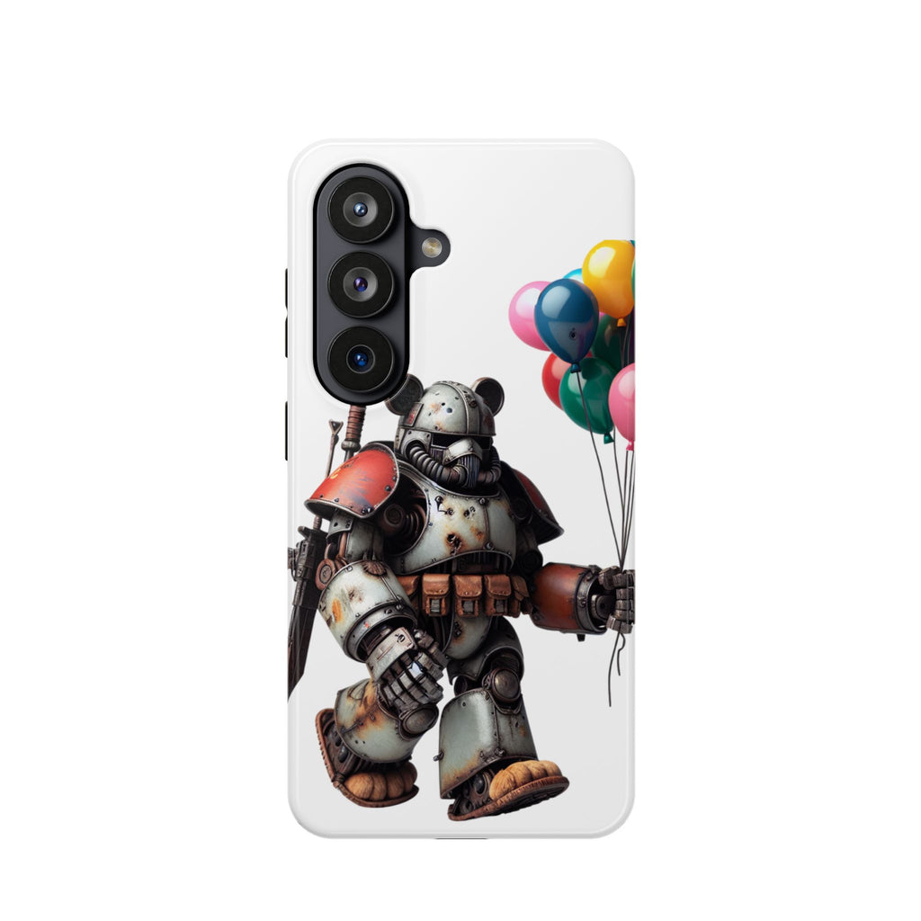 Armored Bear with Balloons Impact-Resistant Galaxy Cute Phone Cases