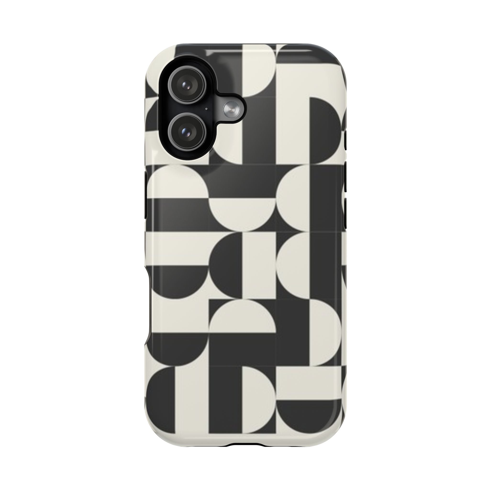 Black and White Design Impact-Resistant Case