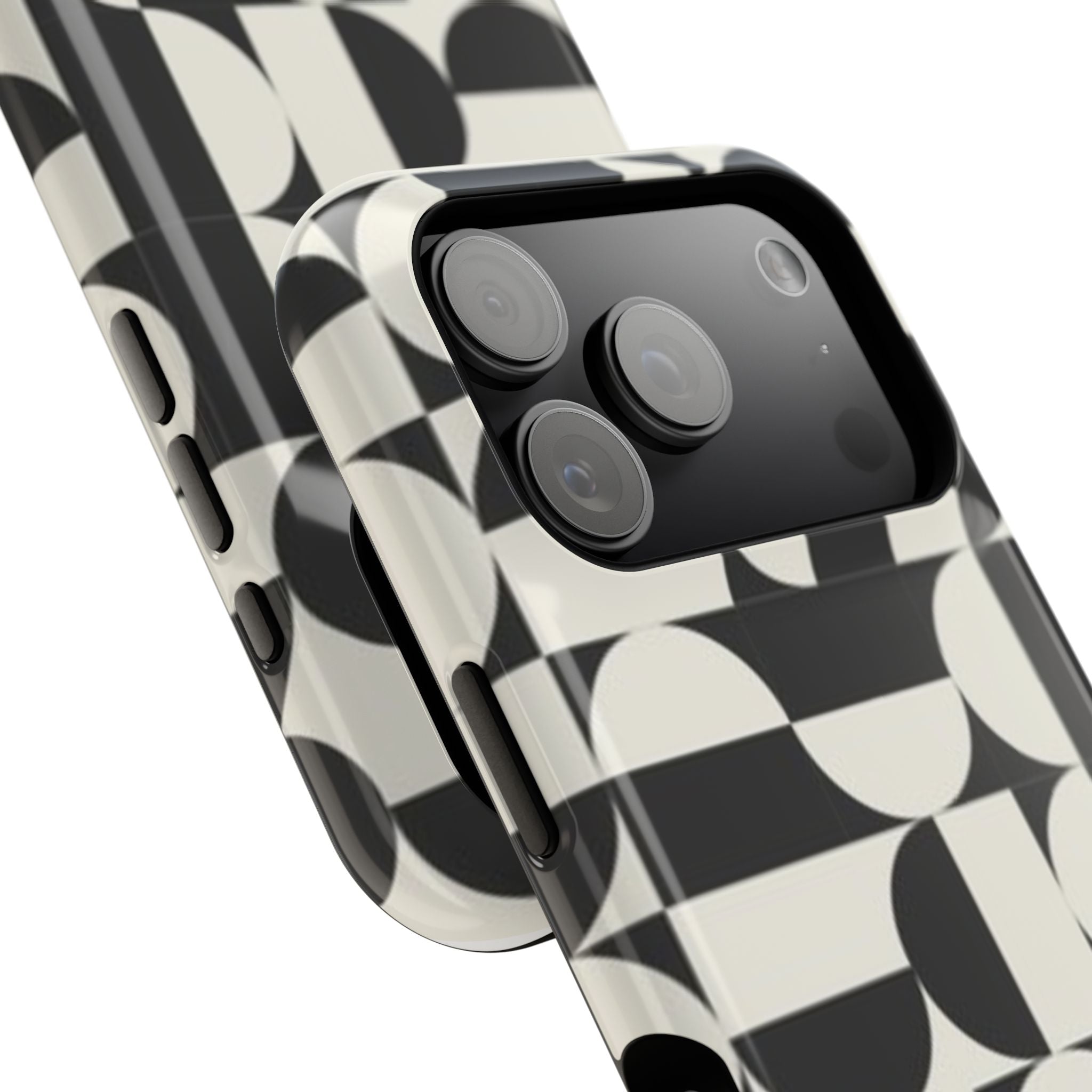 Black and White Design Impact-Resistant Case