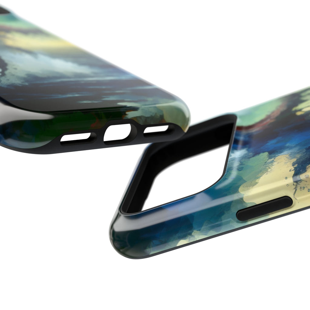 Shark Wave Impact-Resistant Phone Case — Ocean Monster Art Protective Cover