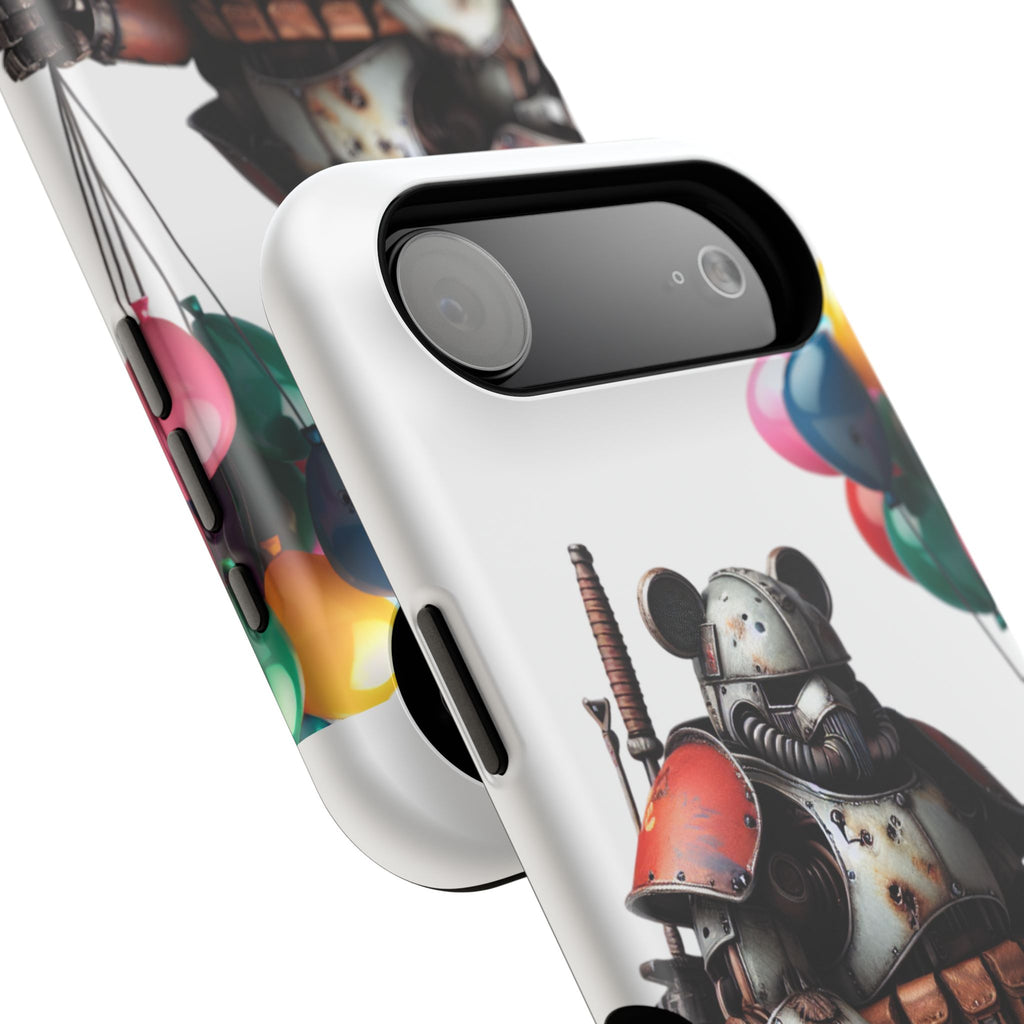 Armored Bear with Balloons Impact-Resistant Galaxy Cute Phone Cases