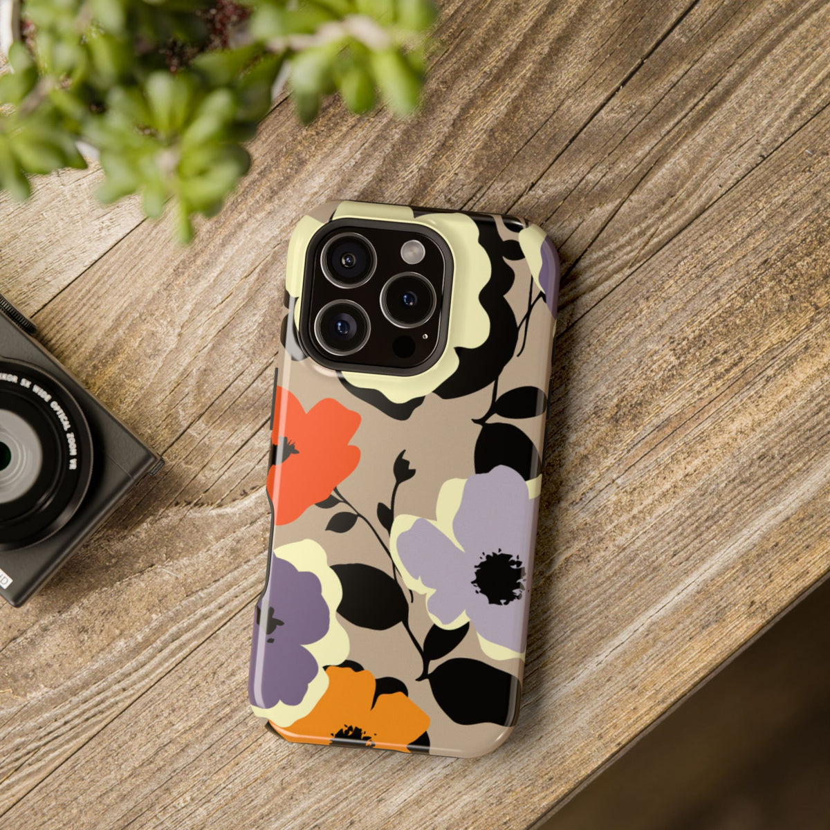 Bold Retro Poppy Design-Shockproof Newest Galaxy phone case