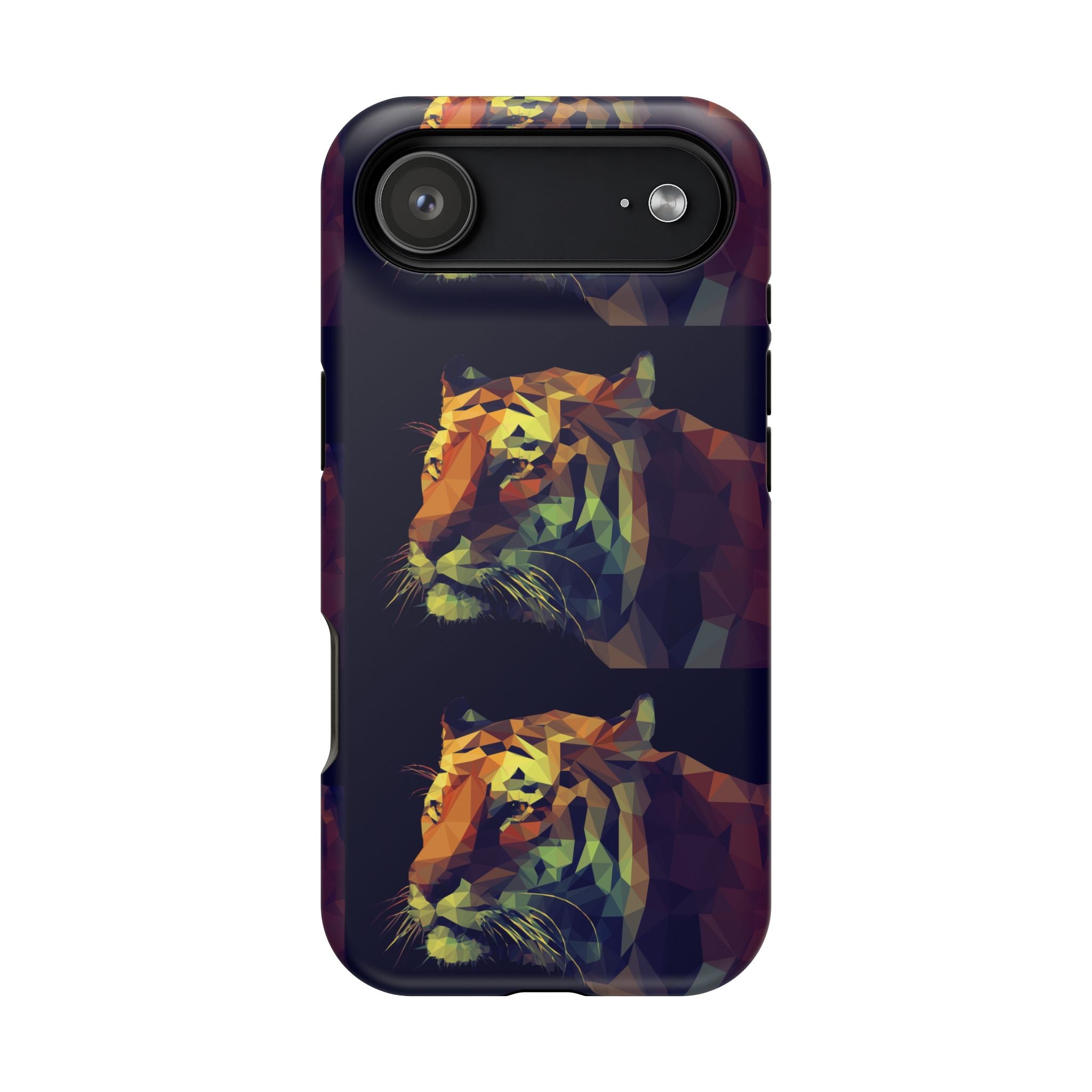 Colorful Tiger Phone Case, Impact-Resistant