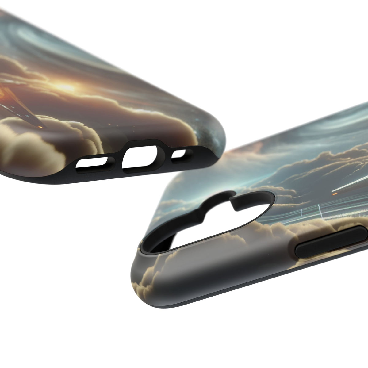 Spacecraft Vortex Phone Case — Impact-Resistant Sci‑Fi iPhone Cover