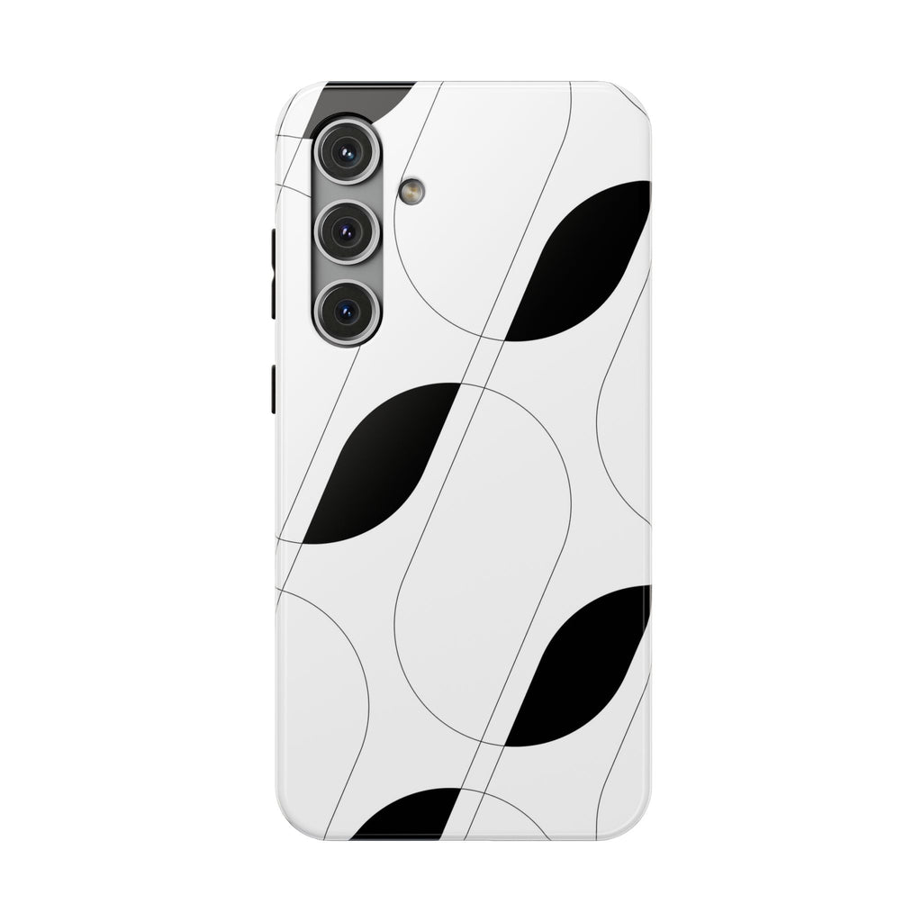 Minimalist Black Leaf Phone Case — Impact-Resistant Protective Case for iPhone