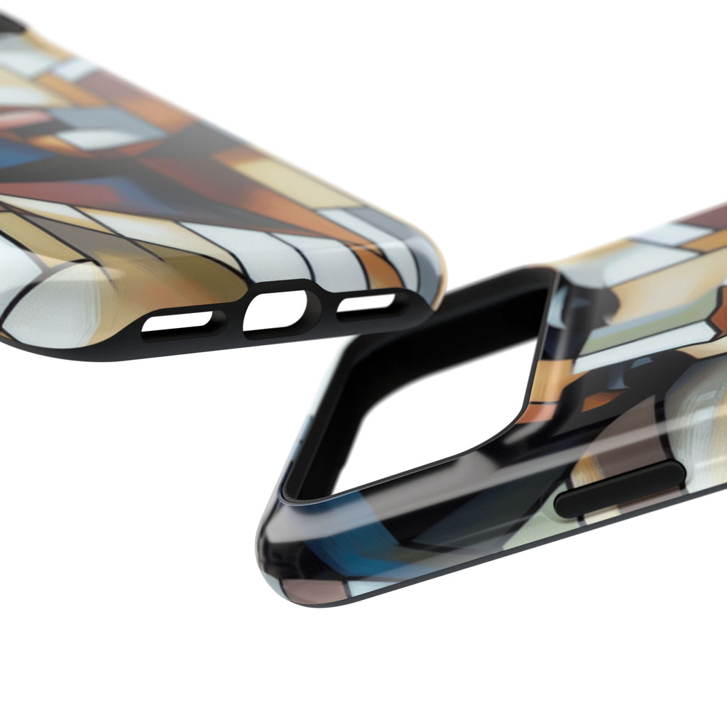 Impact-Resistant Phone Case — Modern Geometric Portrait Design