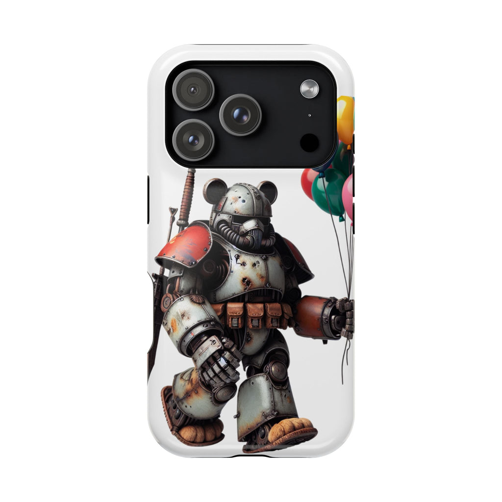 Armored Bear with Balloons Impact-Resistant Galaxy Cute Phone Cases