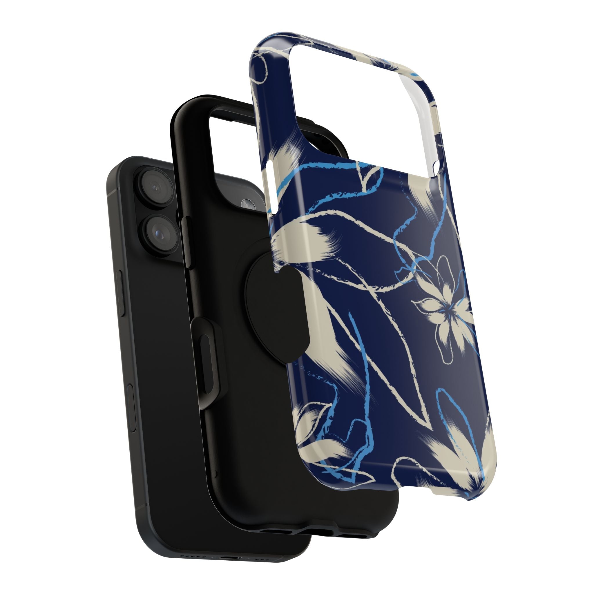 Floral Impact-Resistant Phone Case, Durable