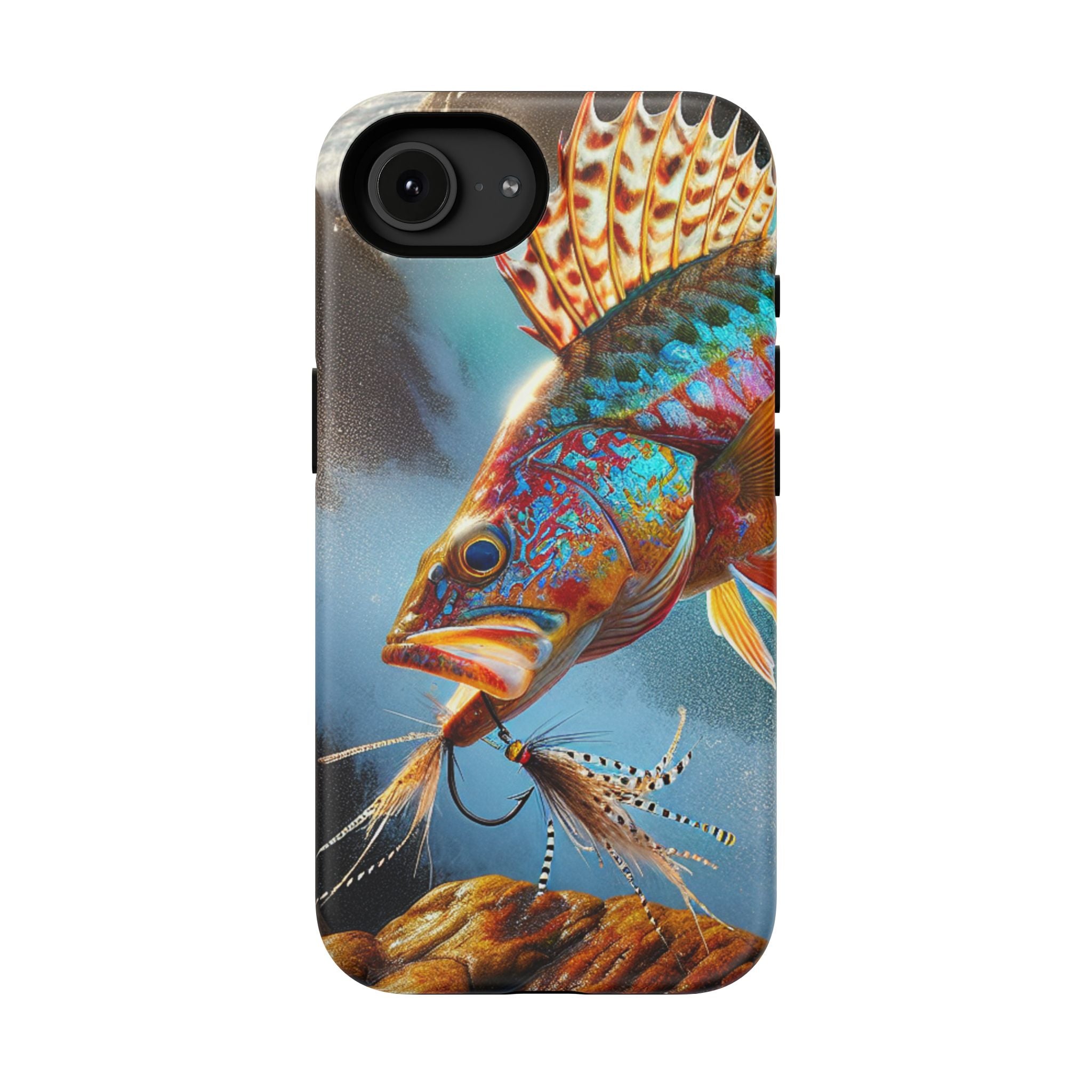 Colorful Fish Impact Resistant Phone Case, Waterproof