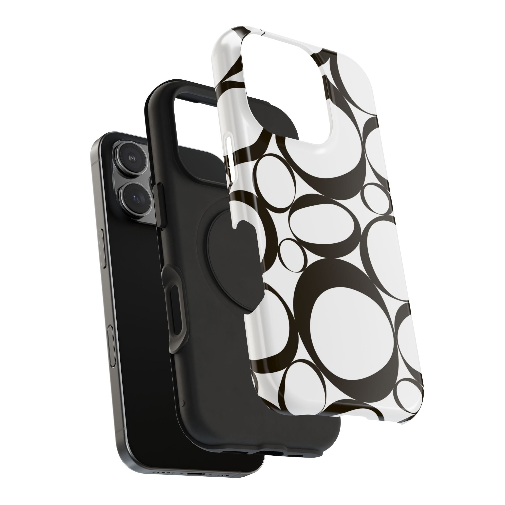 Black & White Impact-Resistant Phone Case - Durable