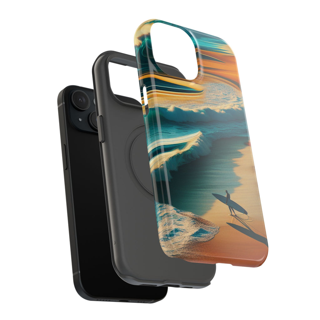 Impact Resistant Phone Case, Surf Wave Beach Lovers, Ocean Waves Design