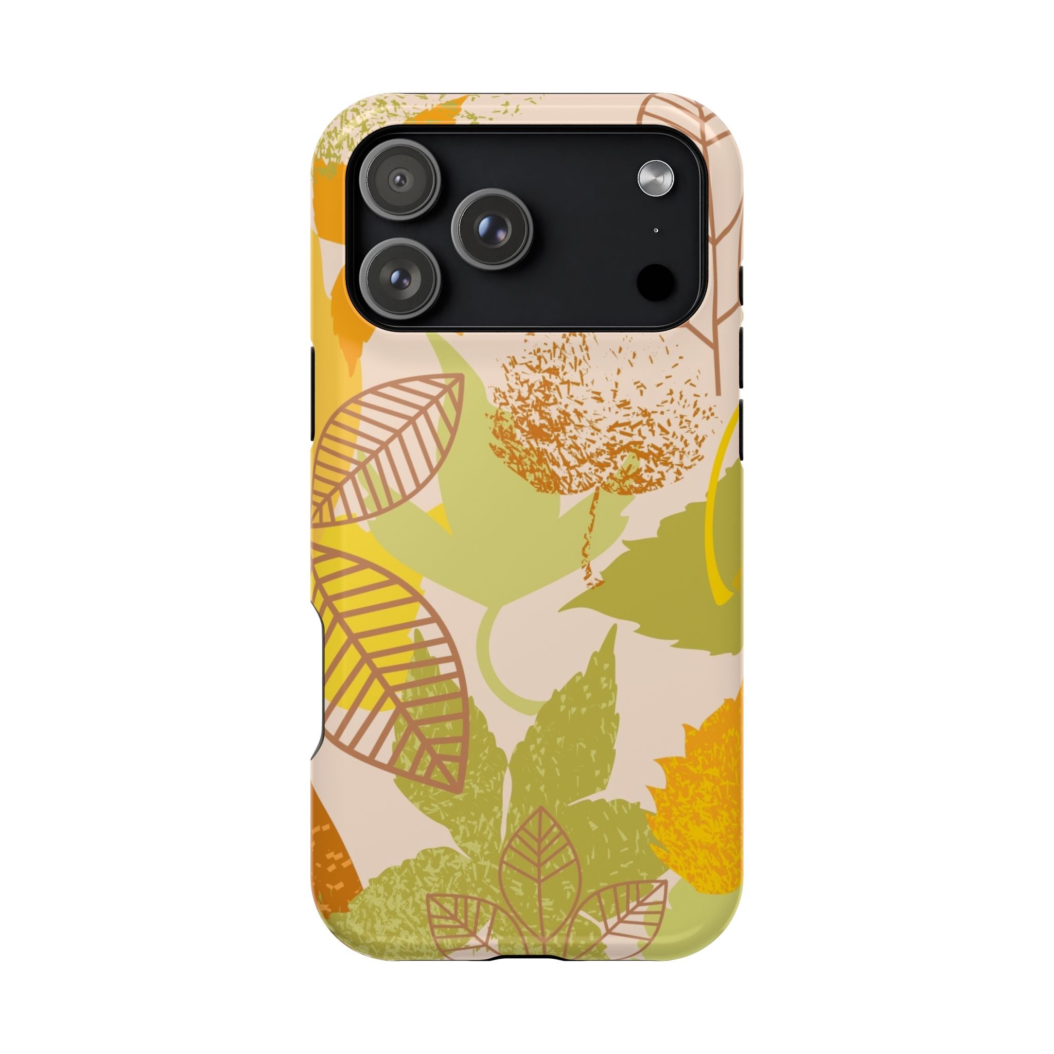 Chic Leaf Print Phone Case