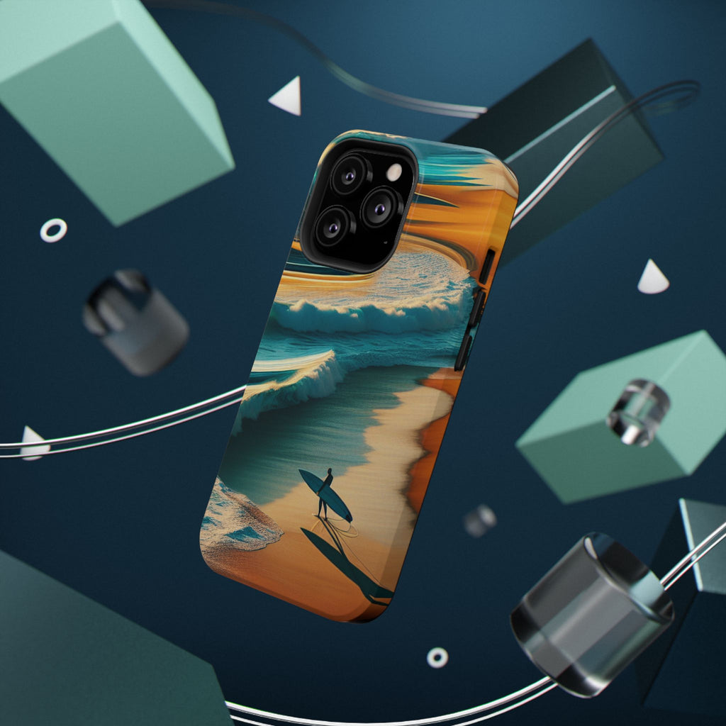 Impact Resistant Phone Case, Surf Wave Beach Lovers, Ocean Waves Design