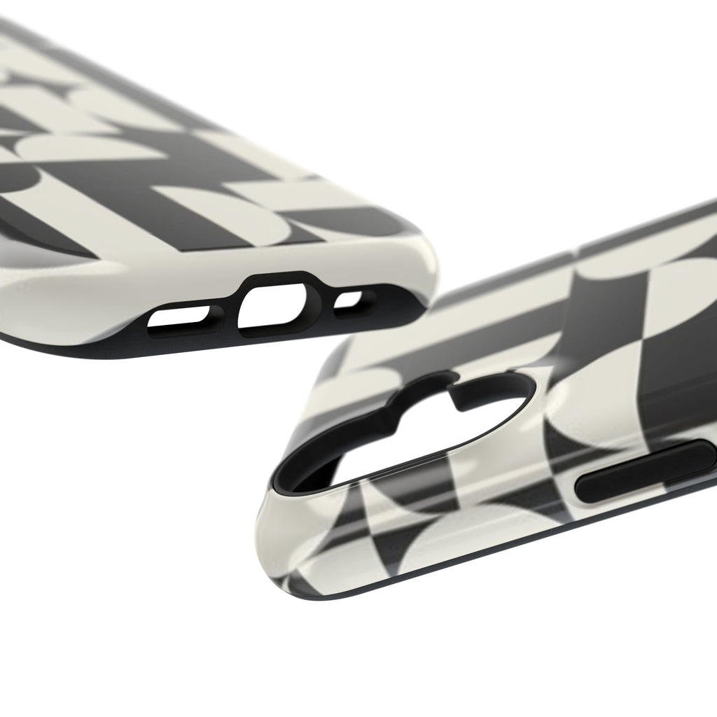 Black and White Design Impact-Resistant Case