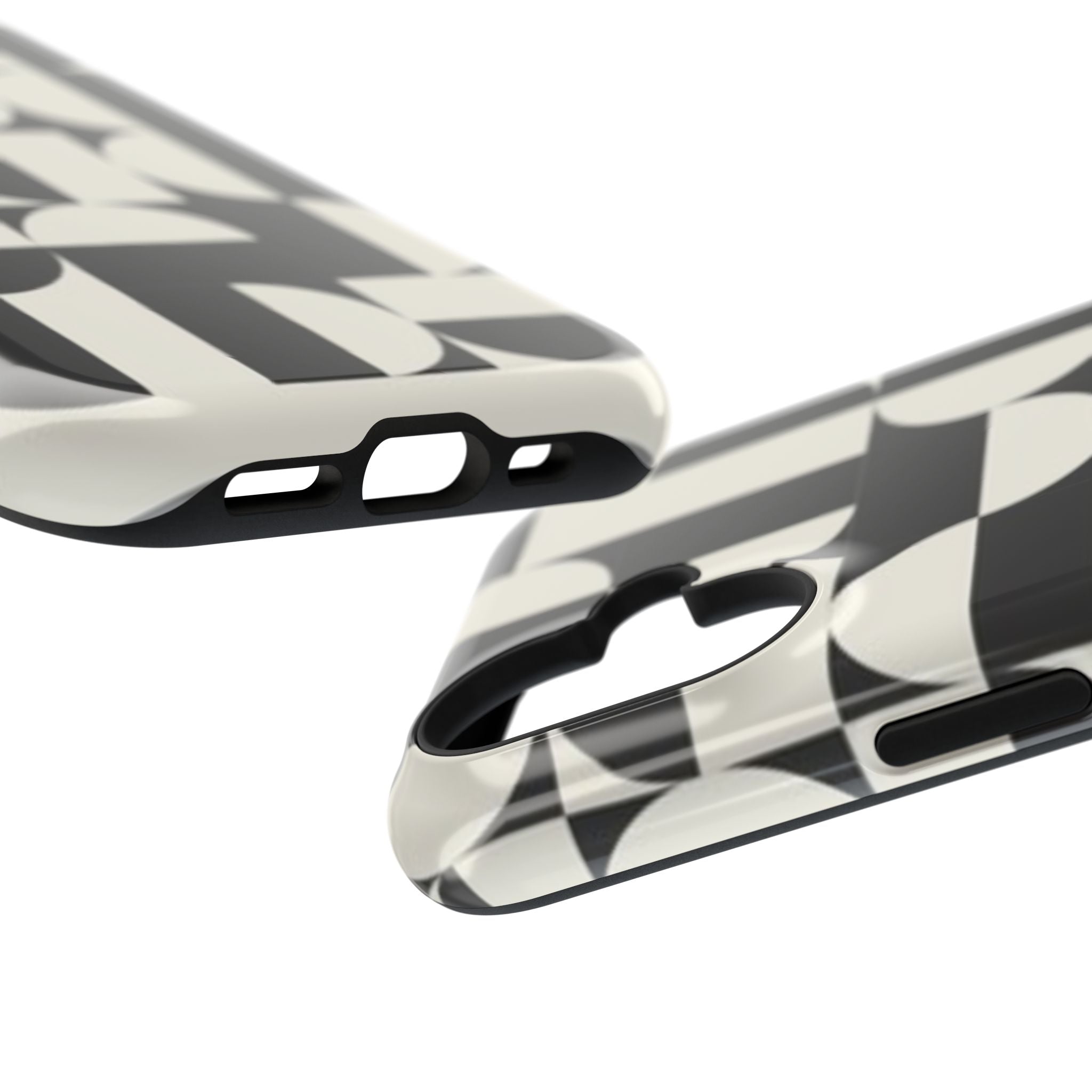Black and White Design Impact-Resistant Case