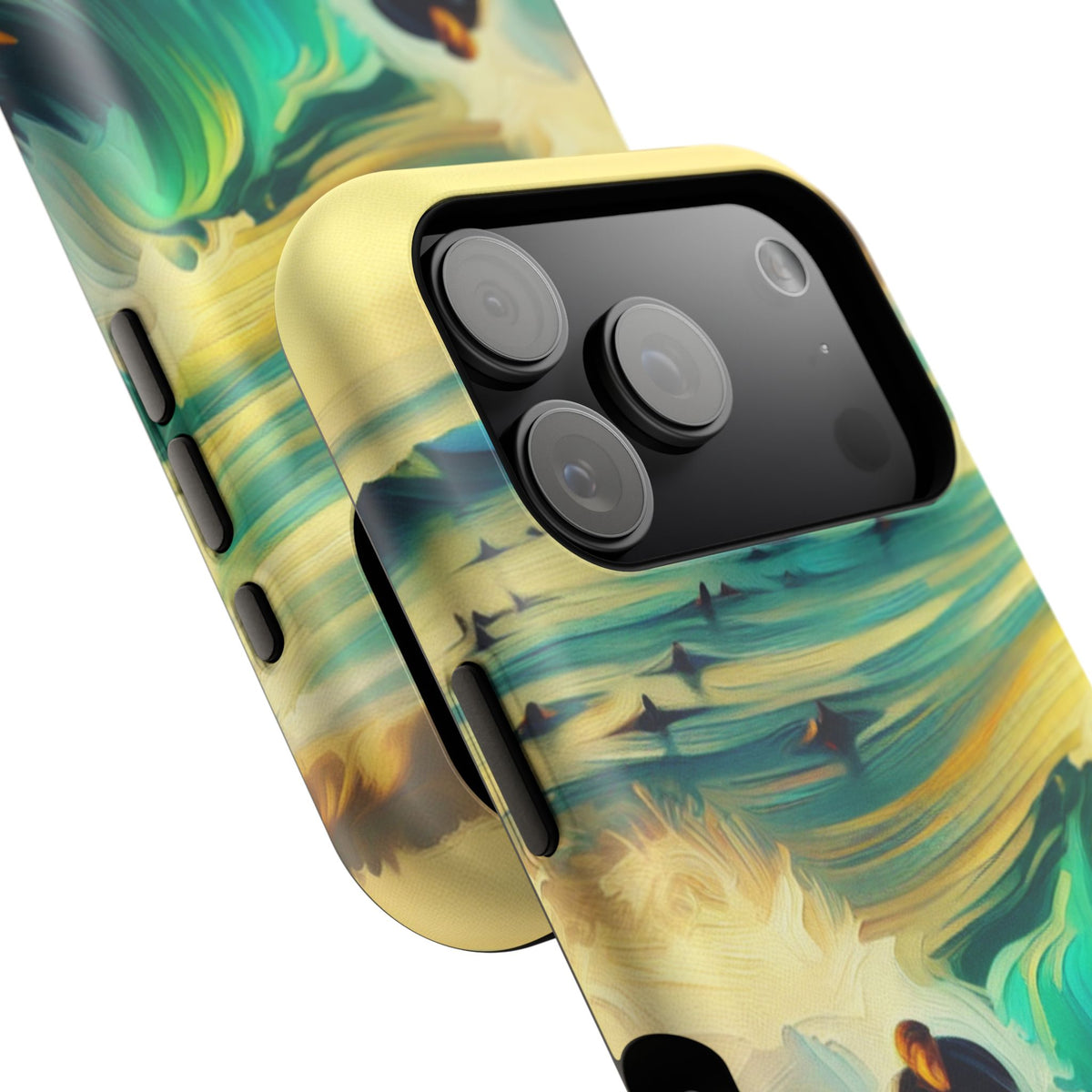 Surfing Waves Impact-Resistant Phone Case — Colorful Surfer Design
