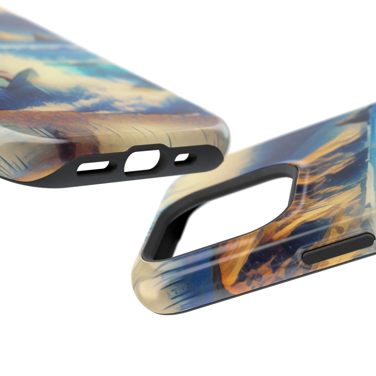 Surfer Wave Impact Phone Case – Vibrant Ocean Art Protective Cover