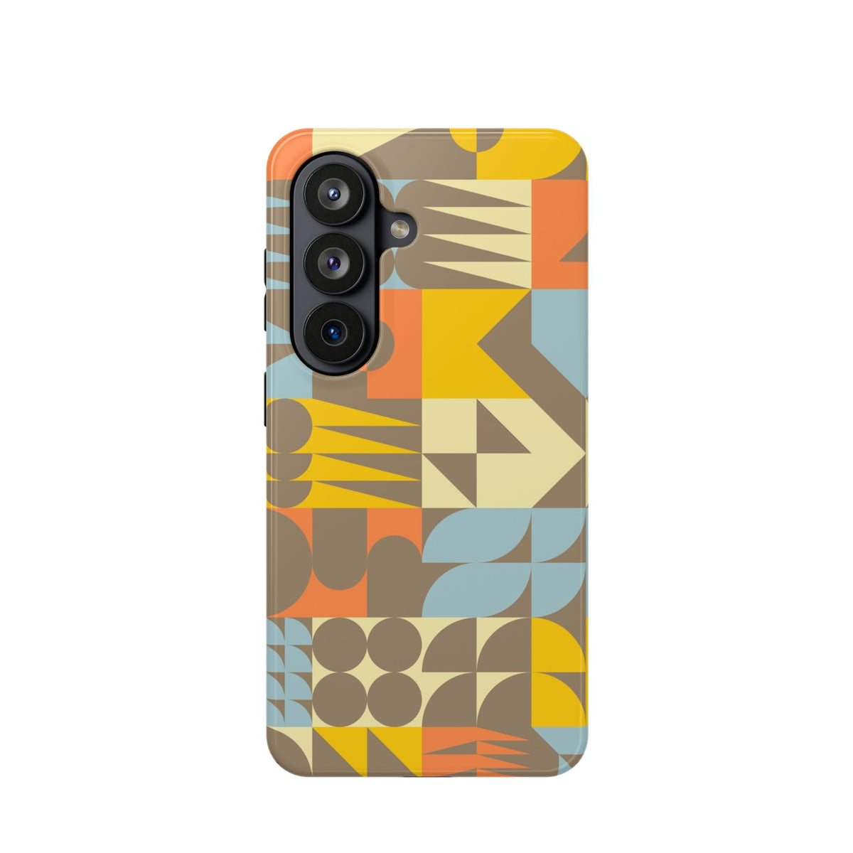 Retro Geometric Impact Phone Case — Mid-Century Modern Pattern for iPhone