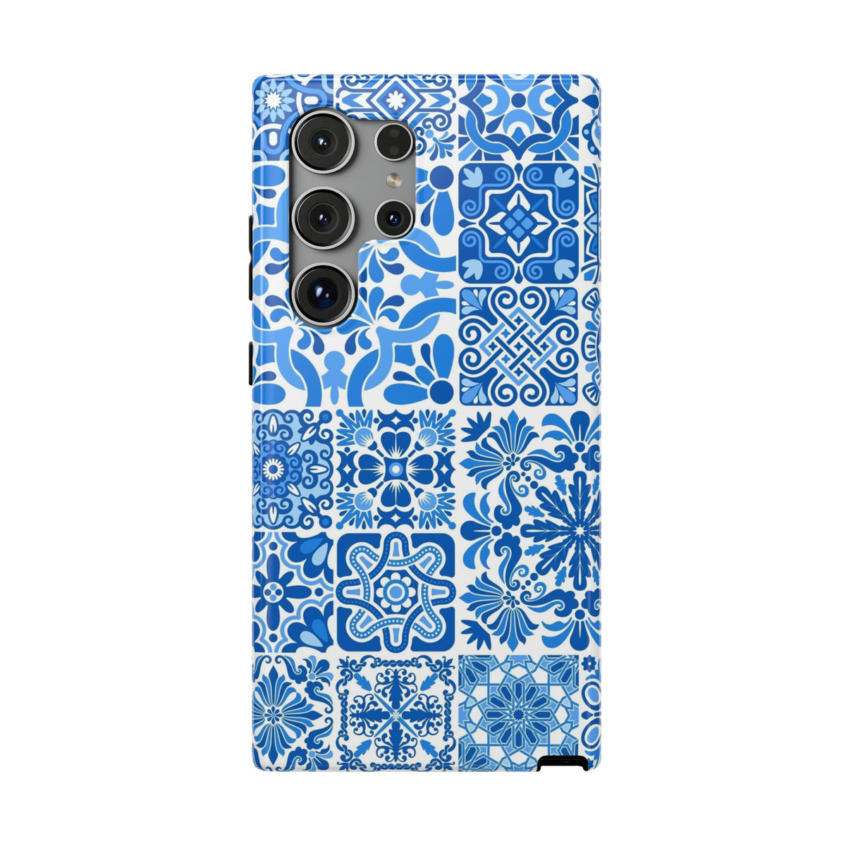 Blue Mediterranean Tile Impact-Resistant Phone Case