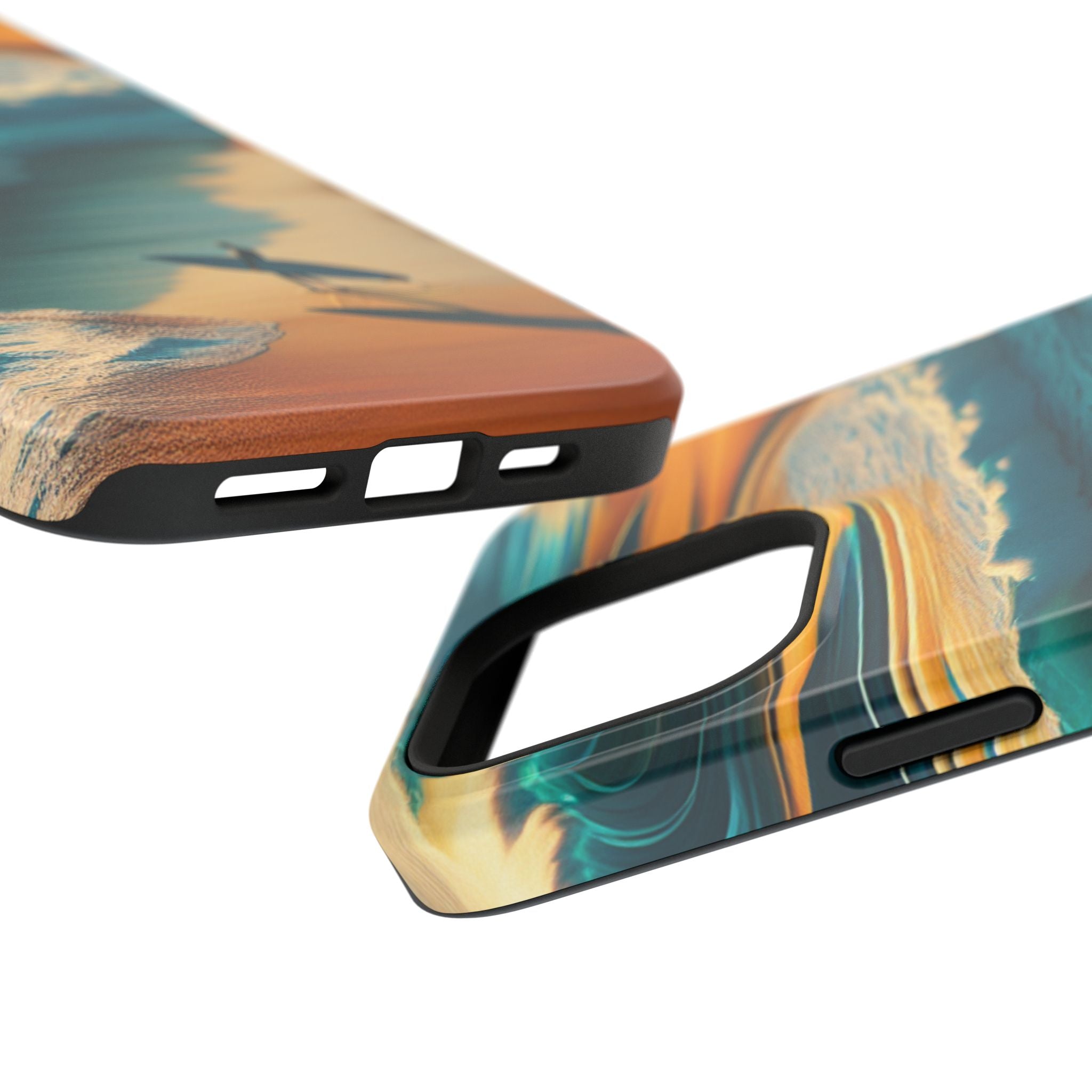 Impact Resistant Phone Case, Surf Wave Beach Lovers, Ocean Waves Design