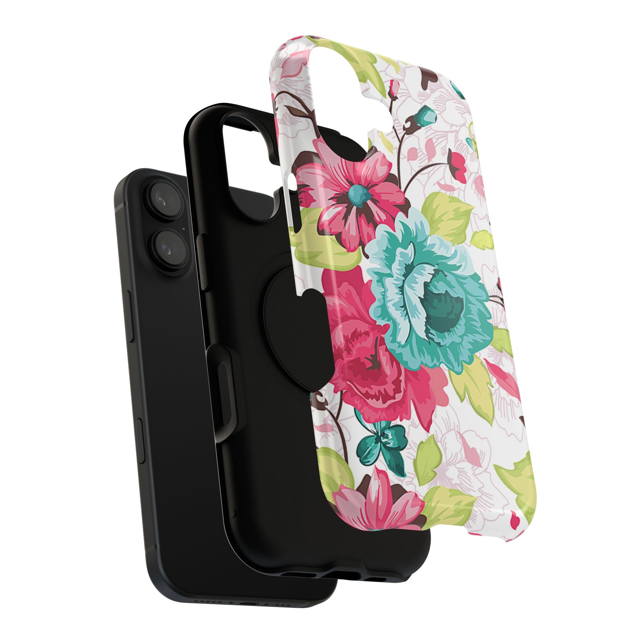 Floral Design Impact-Resistant Case