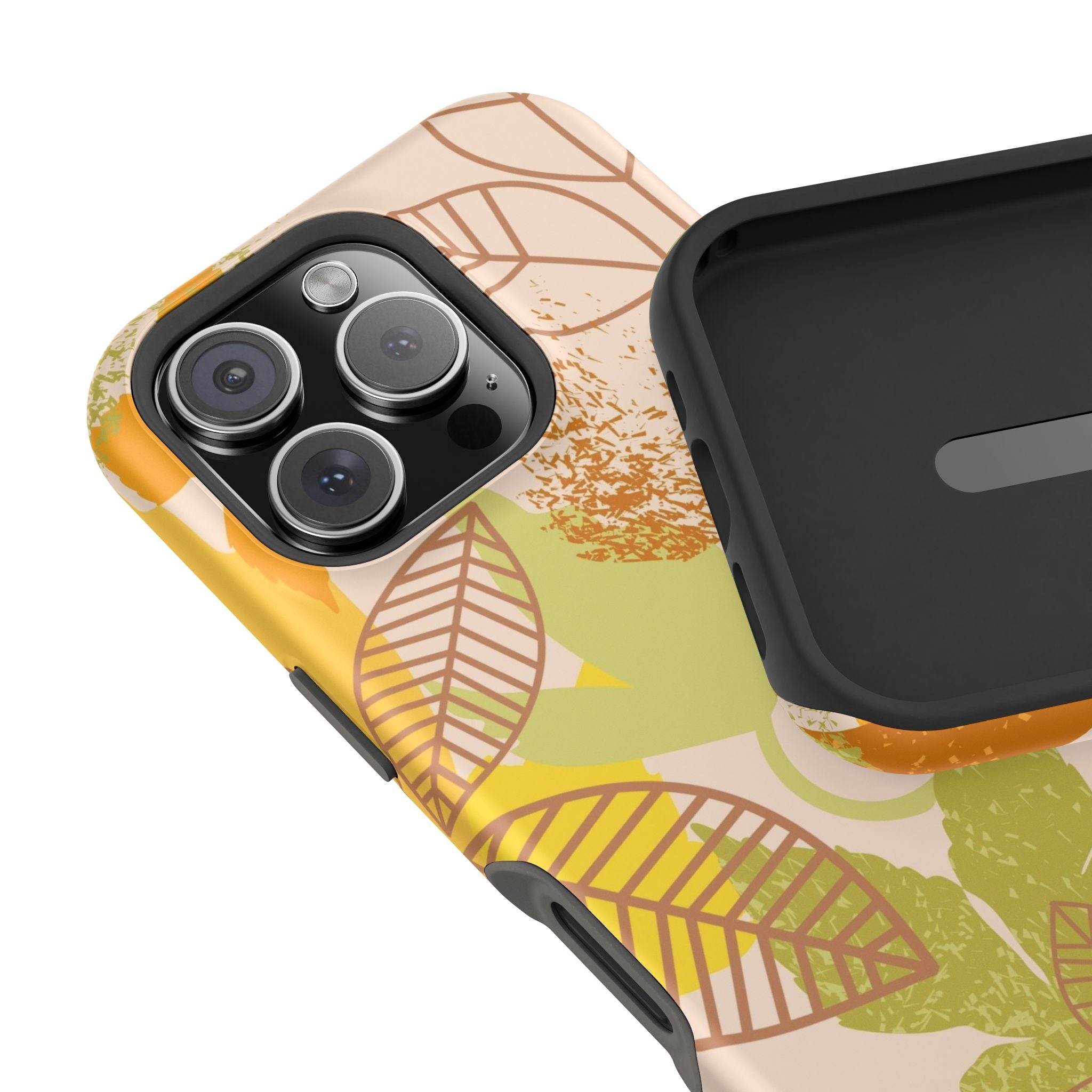Chic Leaf Print Phone Case