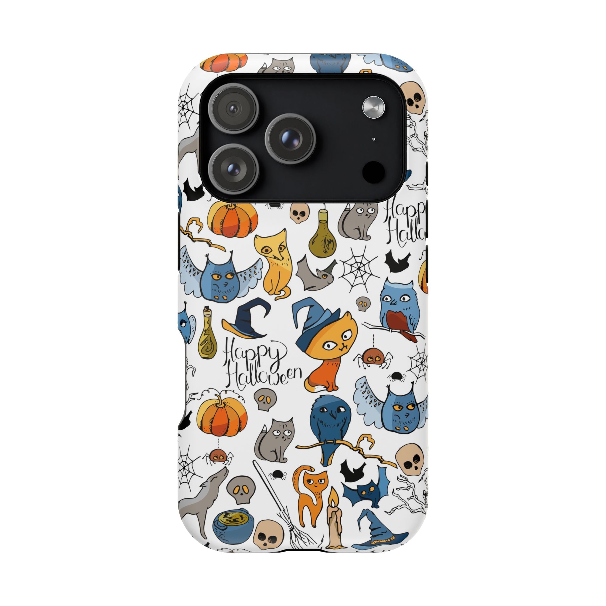 Halloween Cats & Pumpkins Magnetic Impact-Resistant Phone Case