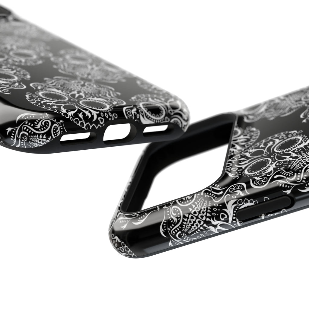 Skull Pattern Black & White Gothic Tough Cases for iPhone