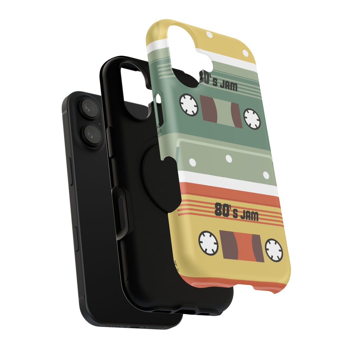 Retro Cassette Tape Impact-Resistant Phone Case — '80s Jam Vintage Music Design