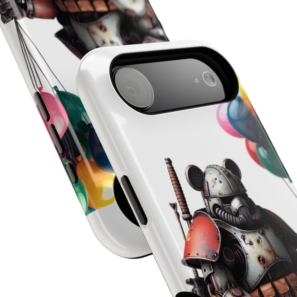 Armored Bear with Balloons Impact-Resistant Galaxy Cute Phone Cases