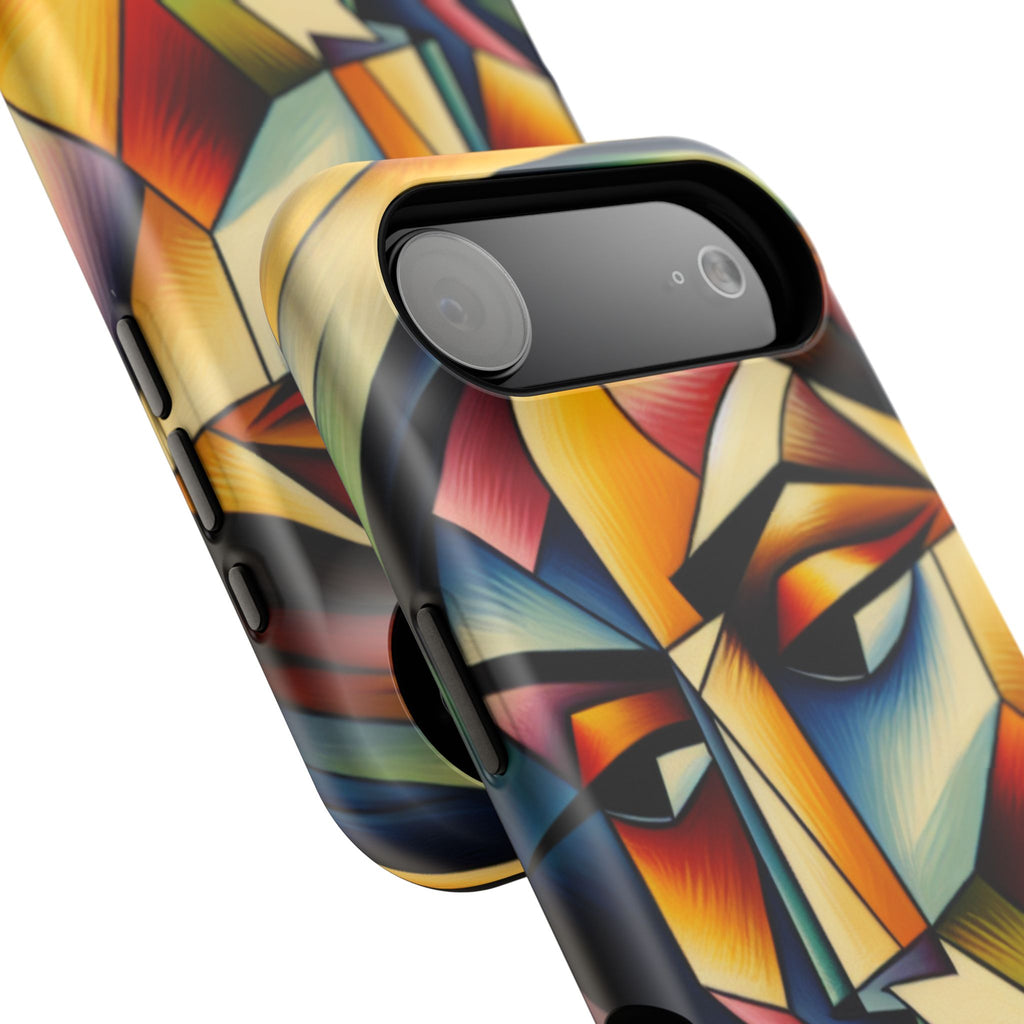Abstract Cubist Face Phone Case — Impact‑Resistant Artistic iPhone Cover