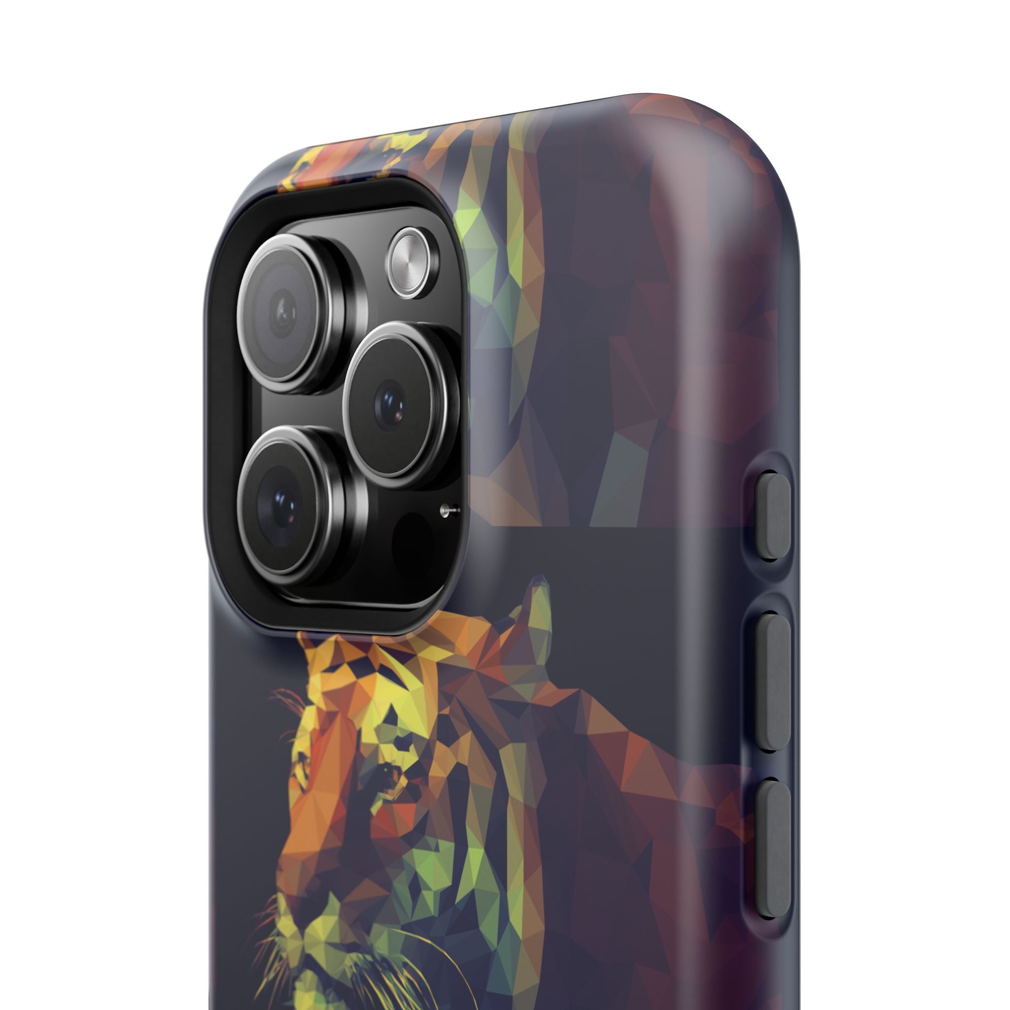 Colorful Tiger Phone Case, Impact-Resistant