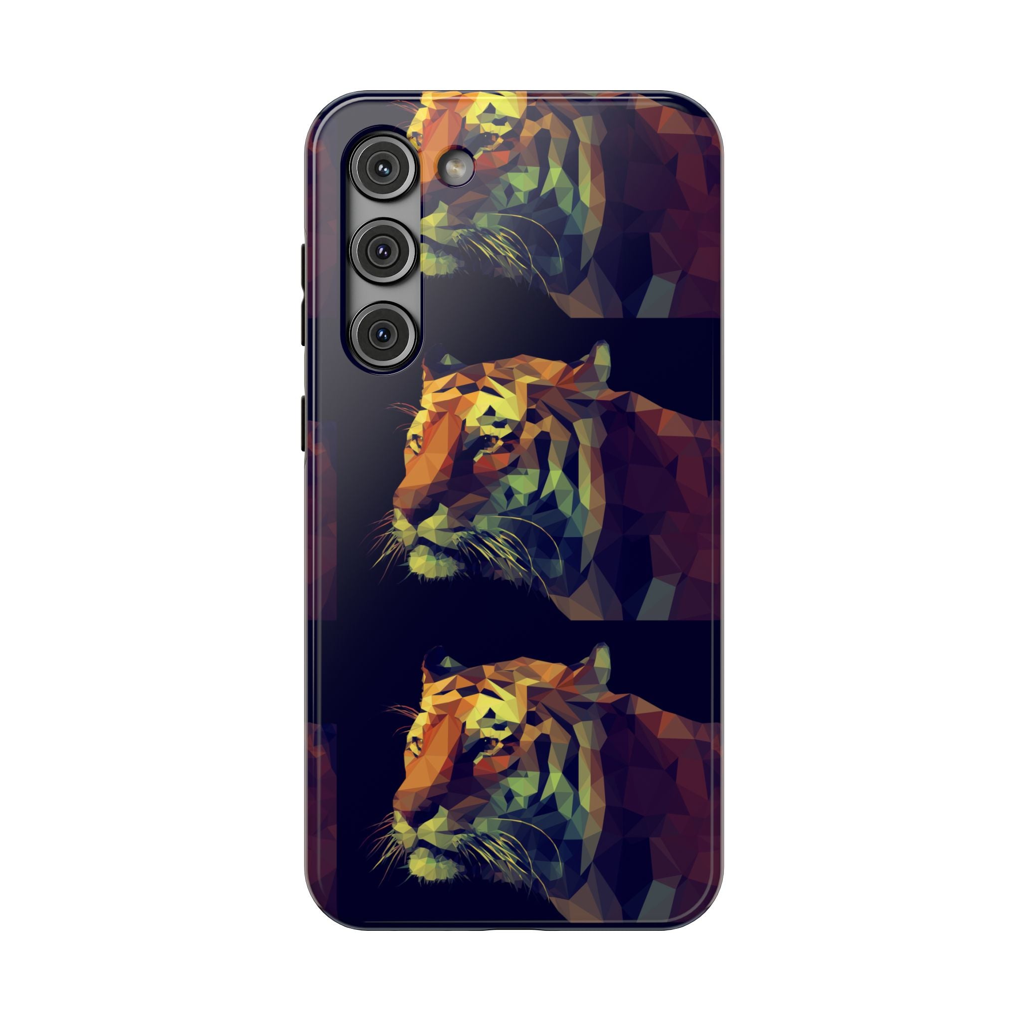Colorful Tiger Phone Case, Impact-Resistant
