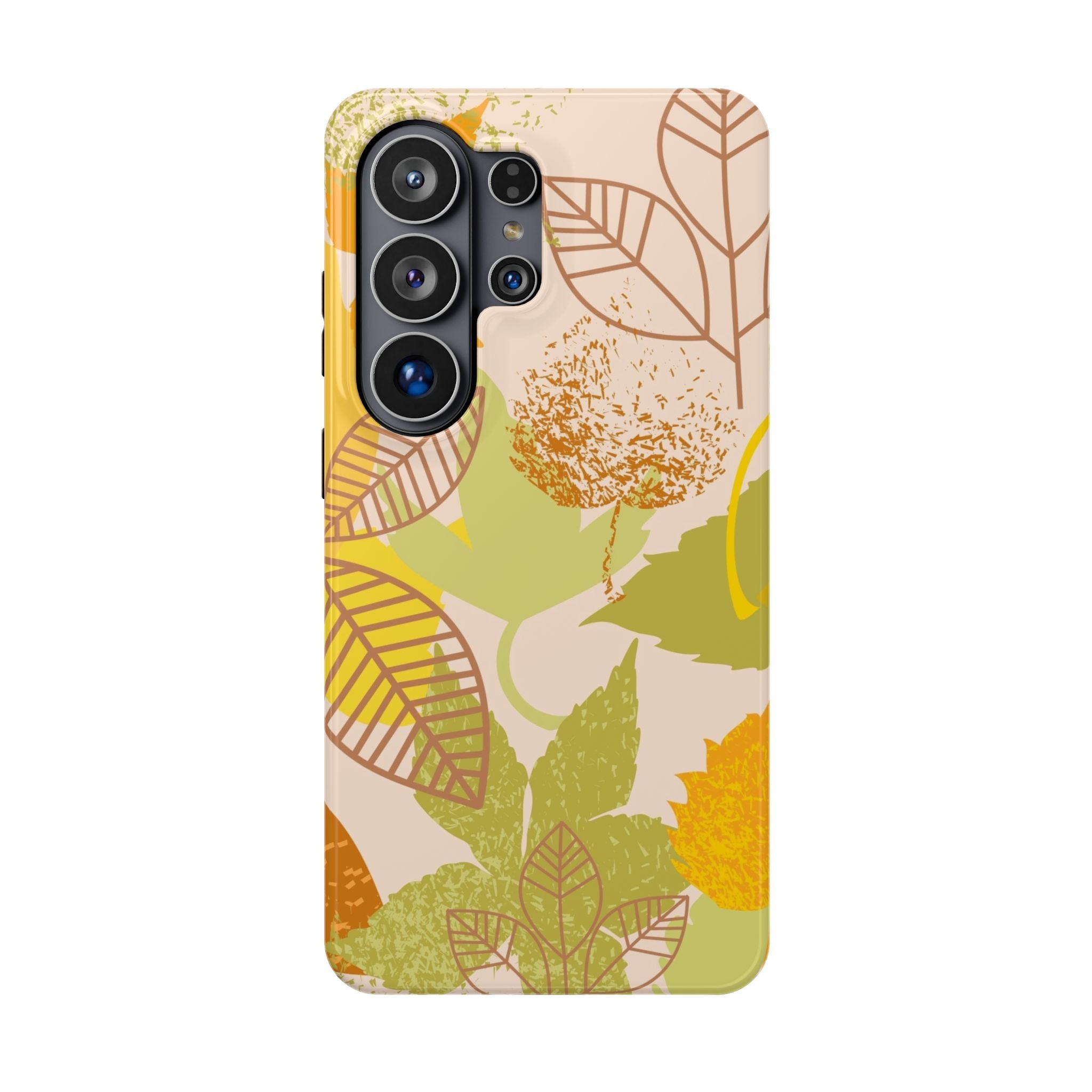 Chic Leaf Print Phone Case