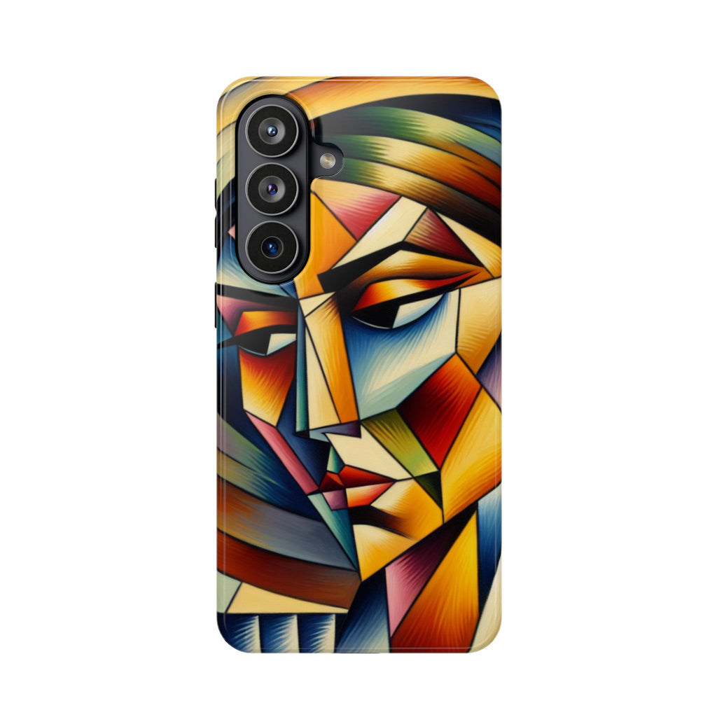 Abstract Cubist Face Phone Case — Impact‑Resistant Artistic iPhone Cover